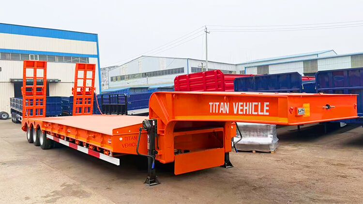 3 Axle 80 Ton Lowbed Trailer for Sale Price in Congo