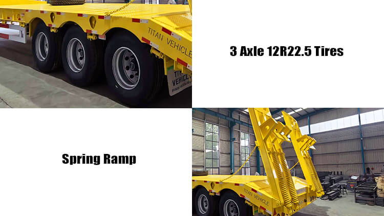 3 Axle 60 Ton Excavator Carrier Lowbed Trailer for Sale in Uganda