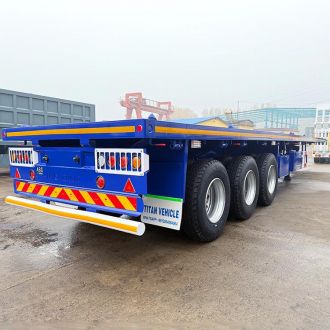 Tri Axle Heavy Duty Flat Bed Trailer